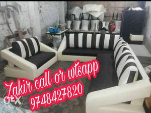 Black and white sectional couch l shape sofa