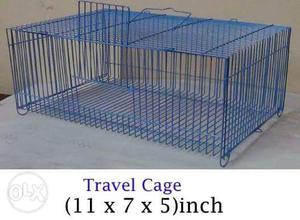 Blue Metal Travel Cage