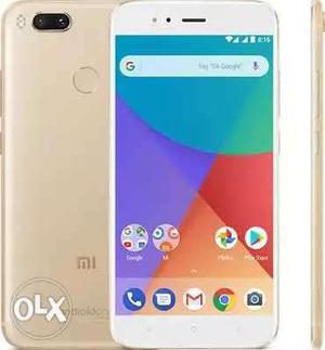 Mi a1 gold color mobile 2used mobile 10 months