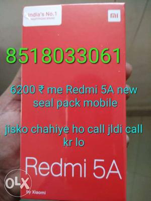 New seal pack mobile Redmi 5A Call me 85.