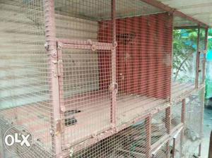 Red Metal Pet Cage