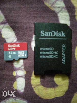 SanDisk 32GB micro SD card with adapter is