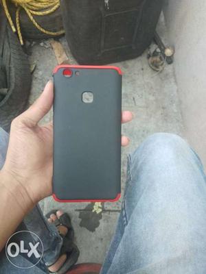 Vivo v7+ back cover 360 protection red and black