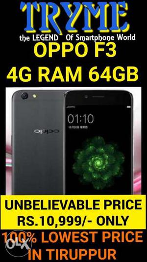 4GB Ram OPPO F3 Dual Sim 4G Network Fresh