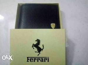 Black Errari Leather Bifold Wallet