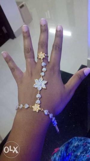 Bracelet and ring together for brides Gold and