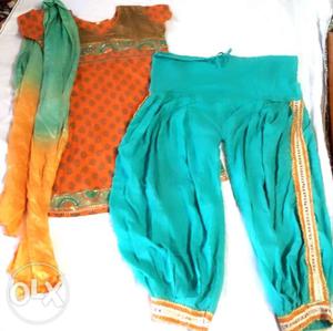 Bright colored salwar set