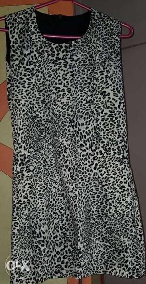 Cheeta Print One piece Dress New