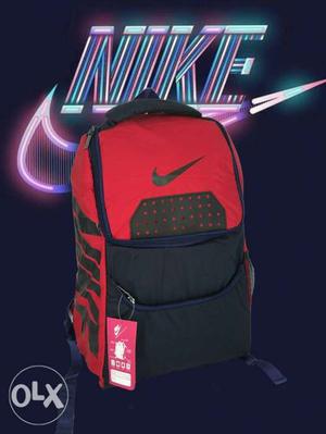 Gray And Orange Nike Backpack