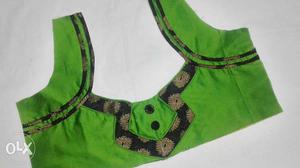 Green And Black Choli Top