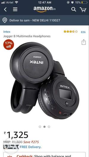 Intex Bluetooth headphones mint condition its