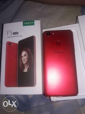 Oppo f5 6gb.64gb.red colour. 2month old new