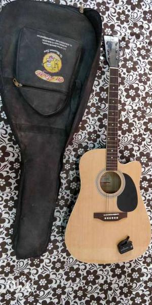 Pluto Acoustic Guitar With Black Bag and Tuner