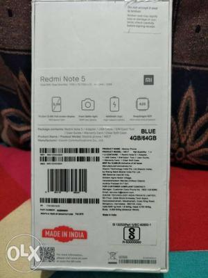 Redmi Note 5 Blue 64gb Sealed Pack with