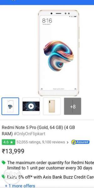 Redmi note 5 pro 4 GB 64 GB