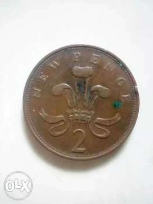 Round Brown 2 Coin