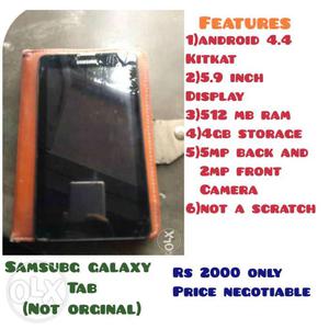 Samsung galaxy tab,not orginal,price negotiable...