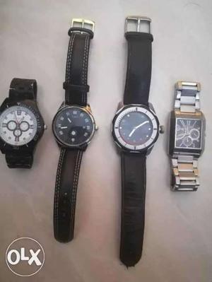 Set of 4 watches. Timex, Fastrack and Police. 1 generic