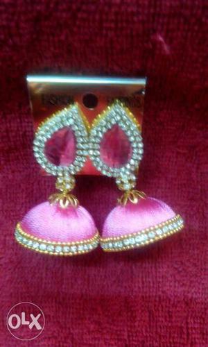Silk thread bangle an earrings