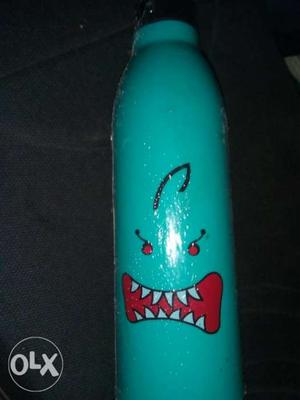 Teal And Red Monster Printed Bottle