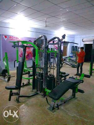 Black And Green Exercise Gym Equipment