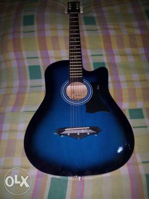 Blue Burst Venetian Cutaway Acoustic Guitar
