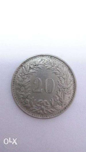  Confederatio Helvetica 20 coin