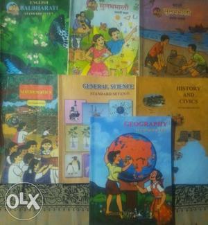Full set Std7 text books, Maharashtra State Board,good