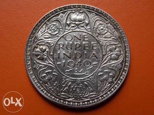 George VI King Emperor One Rupee Original Silver Coin