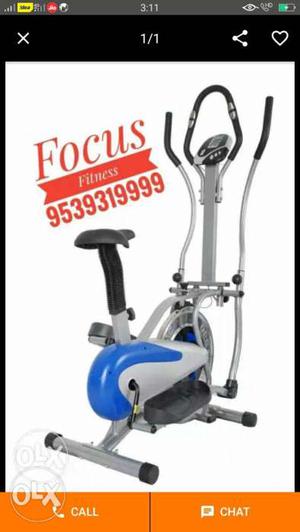 Gray And Blue 2-in-1 Cardio Trainer