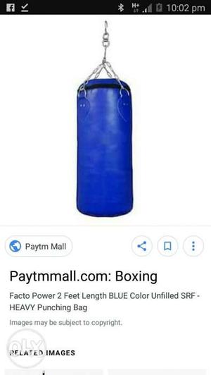 It is a filled punching bag. it was only used