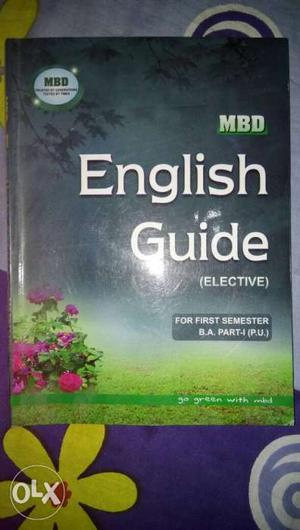 MBD English Guide Electlive Book for BA 1st semester pu