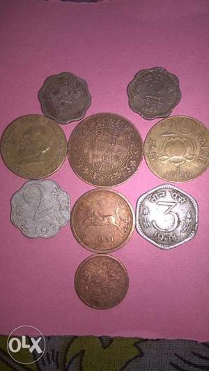 Old indian east indian coins..