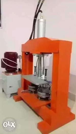 Orange And Gray Metal Hydraulic Press