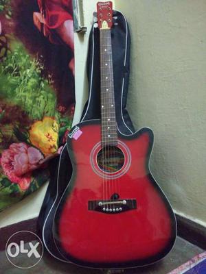 Red And Black Acoustic Guitar