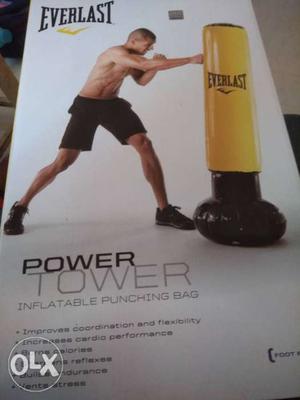 Yellow And Black Everlast Power Tower Inflatable Punching