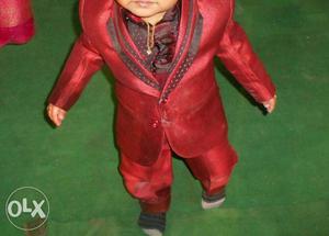 1 year baby royal suit with double coat