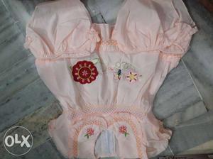 2 baby frock for 0-9 month old baby girl material