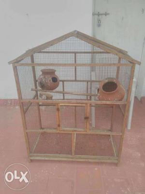 4 ft height 3ft length bird cage..very strong..