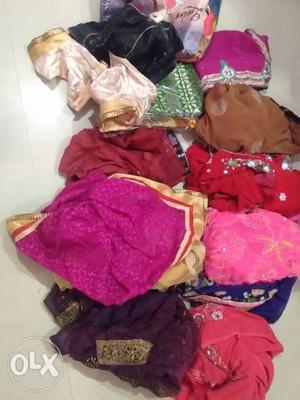 8 fashionable sari, 2 simple saries, and two