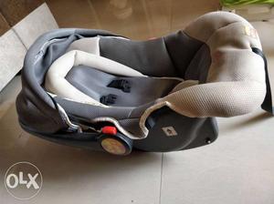 Baby's Grey And White Car Seat Carrier