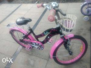Barbie Pink And White Bicycle