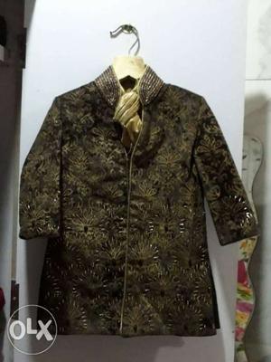 For 2 year's old baby boy sherwani with work