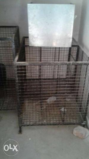 Grey Metal Pet Cage