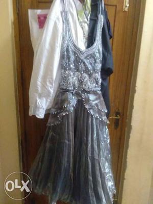 Grey color 40size dress 12year girl