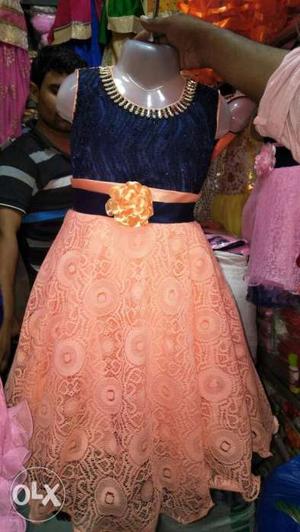 Kid's Pink Floral Sleeveless Dress