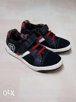 Pair Of Black-and-red Sneakers for 5 year old