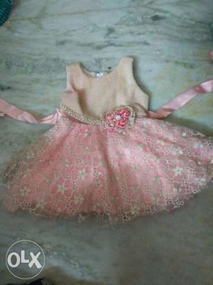 Party wear frock for a baby girl 0 to 6 months