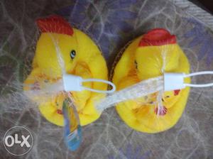 Two Yellow Inflatable Duck Toys