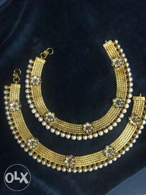 Antique Rajasthani style Payal with Kundan made from one